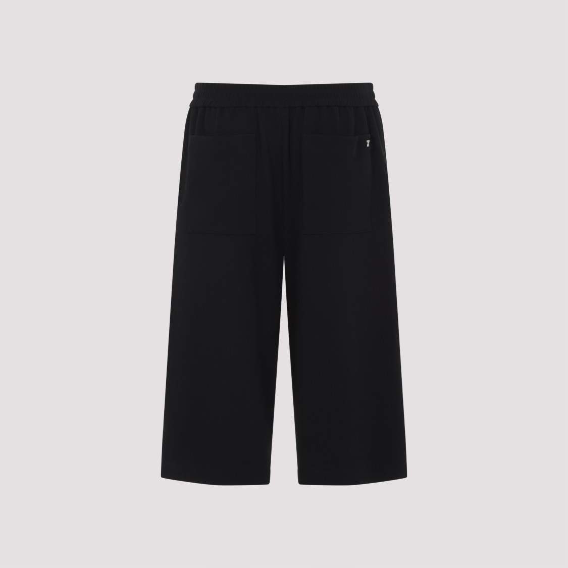 Shop Ami Alexandre Mattiussi Ami Wide-leg Bermuda Shorts In Black