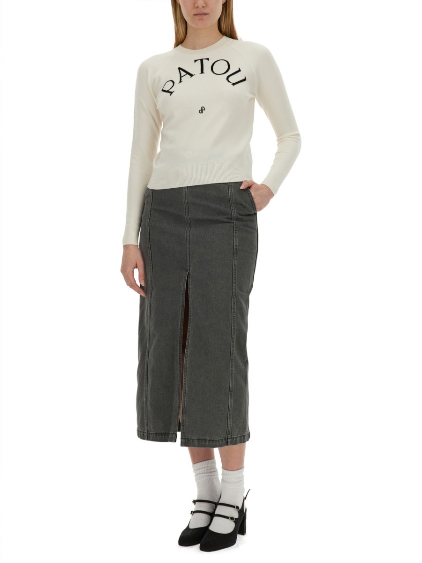 Patou Jersey With Logo In White