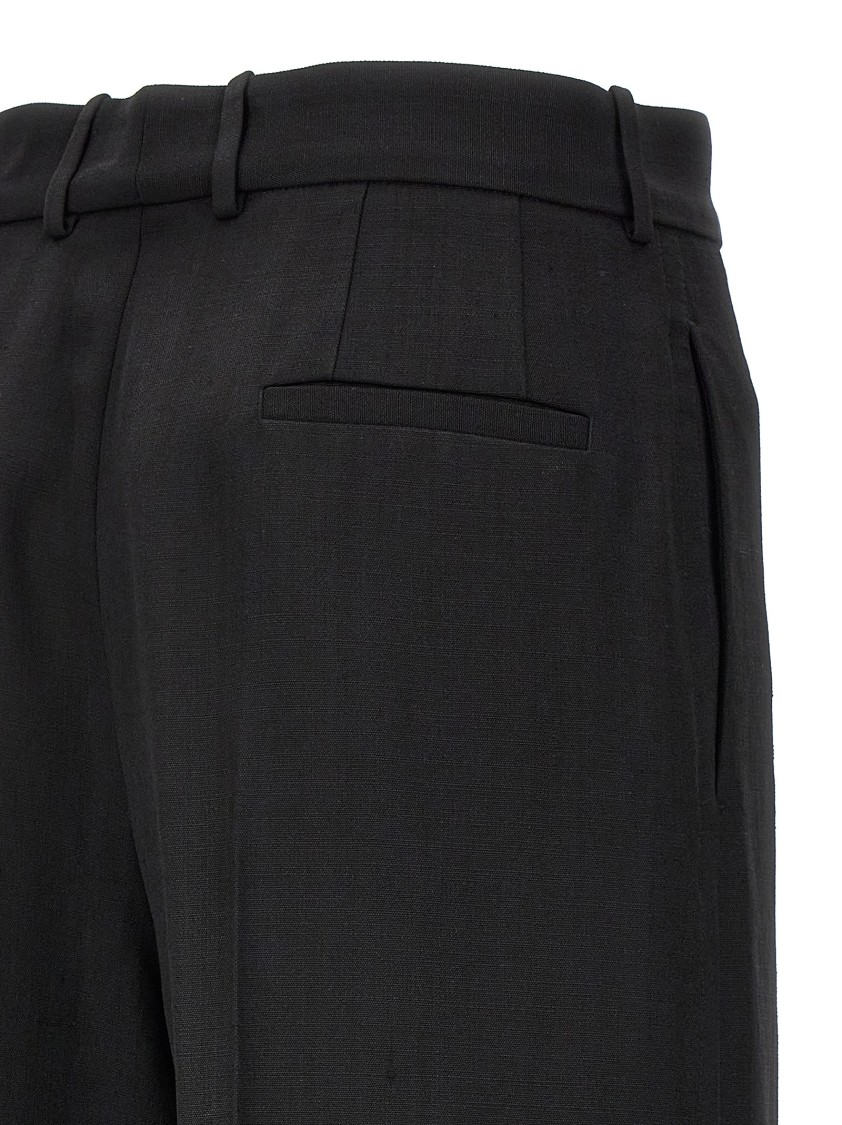 Jil Sander Elasticated-waist Wide-leg Trousers In Black