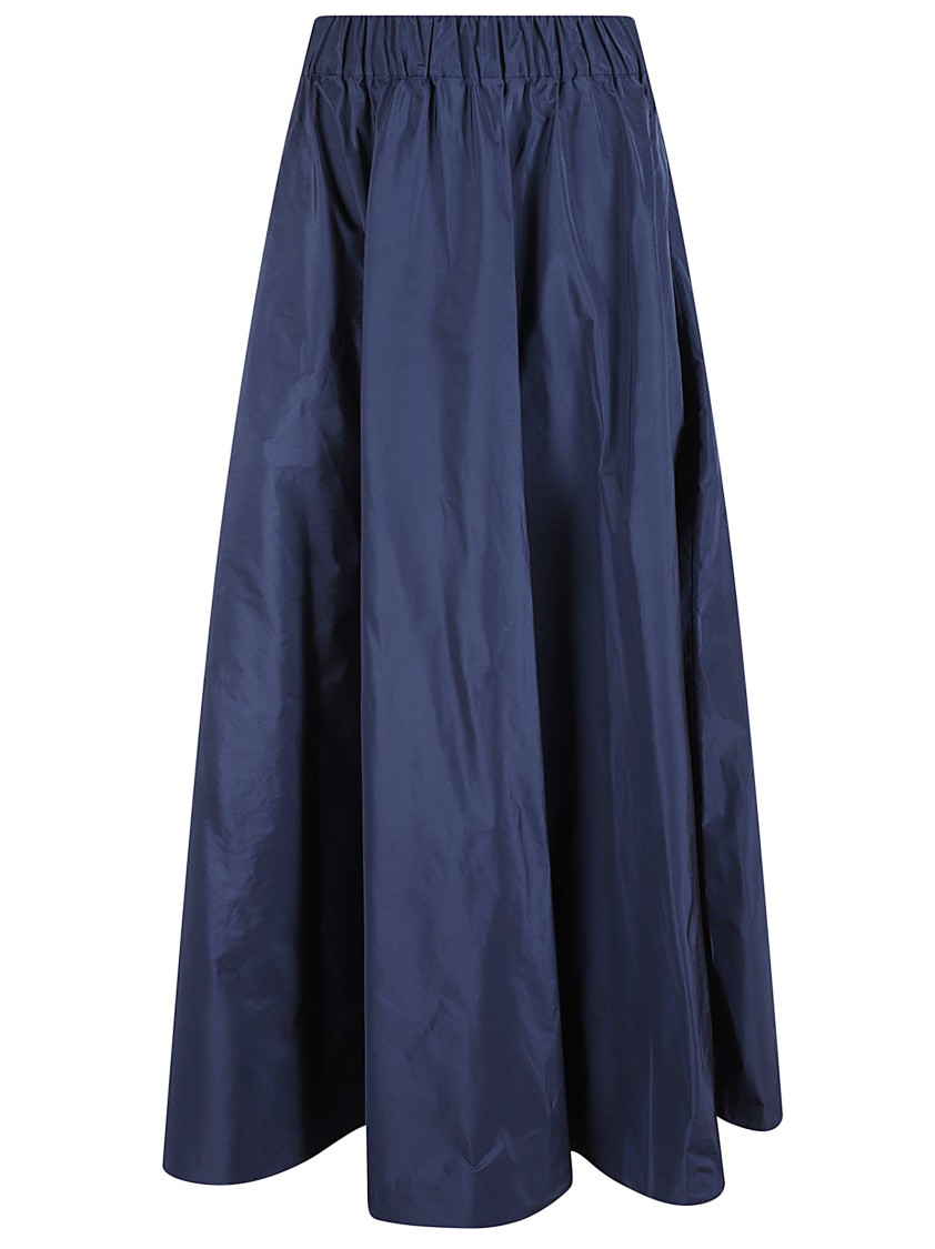 P.a.r.o.s.h . Voluminous High-waisted Maxi Skirt With Smooth Finish In Black
