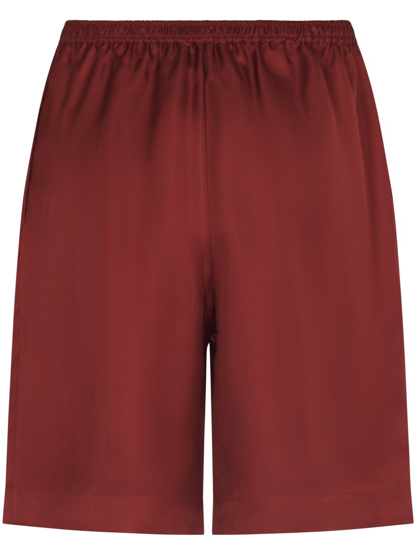 Loulou Studio Silk Shorts With Relaxed Fit In Red