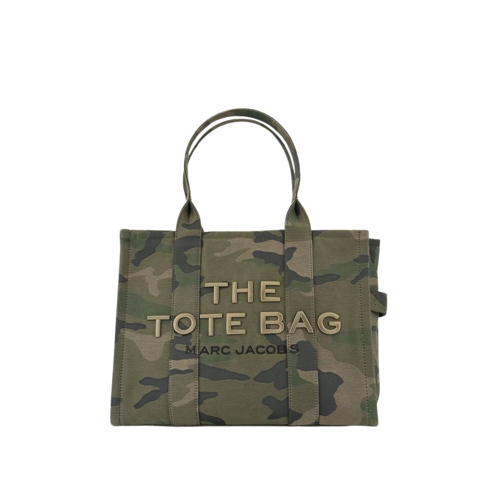 Shop Marc Jacobs The Large Tote - Cotton - Printed In Grey