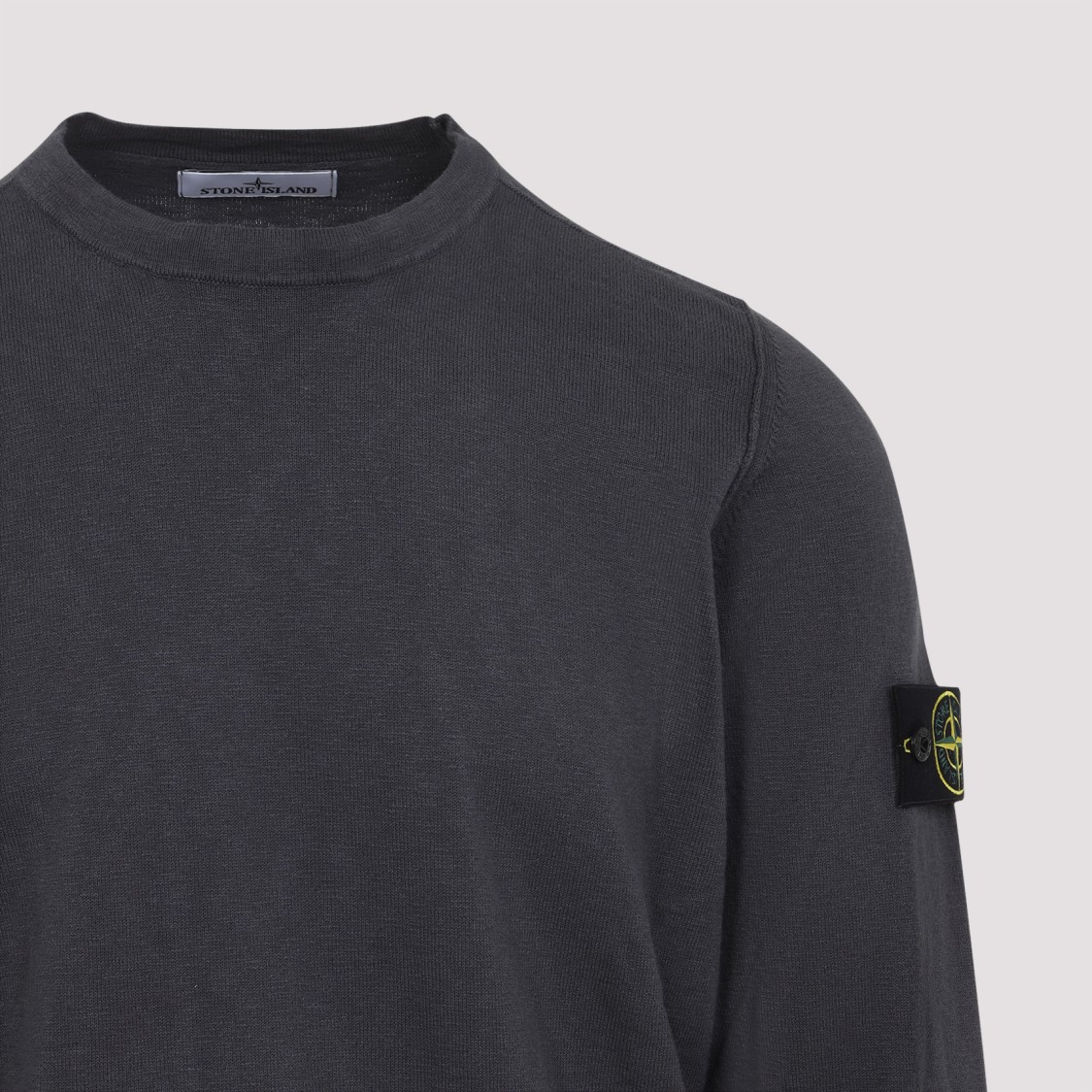 Shop Stone Island Crew Neck Pullover In Grey