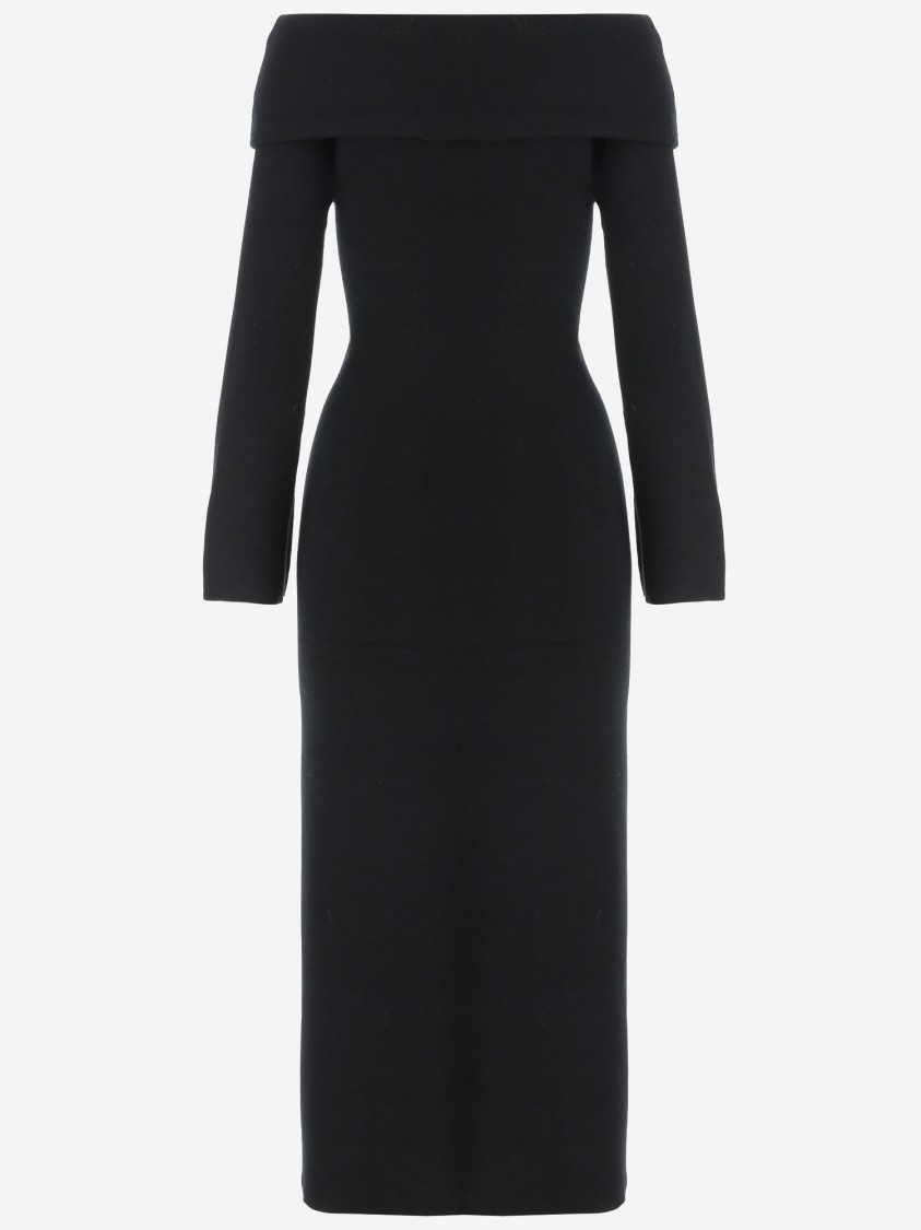 By Malene Birger Long-sleeve Bennie Midi Dress In Black