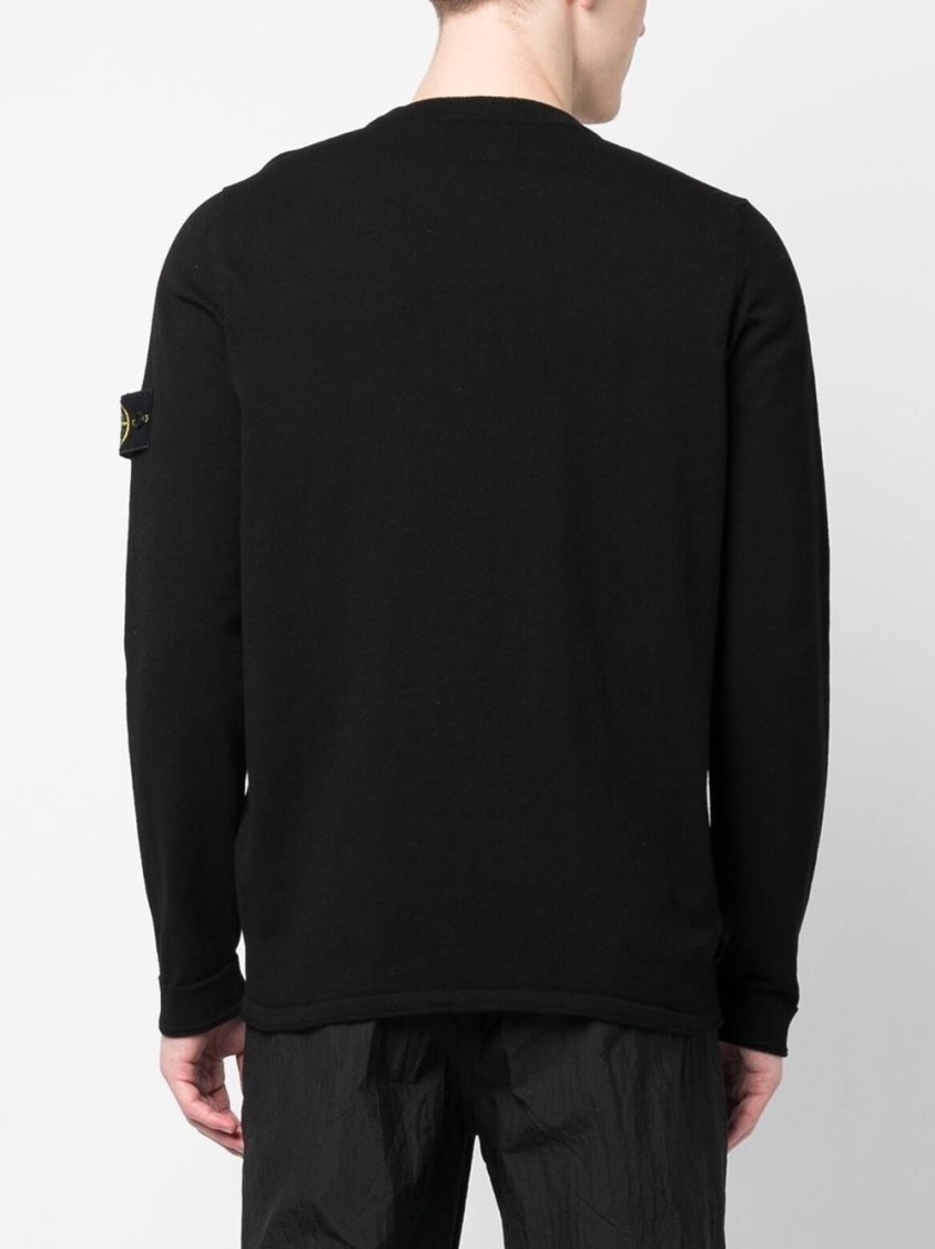 Shop Stone Island Relaxed Fit Long-sleeved Top In Black