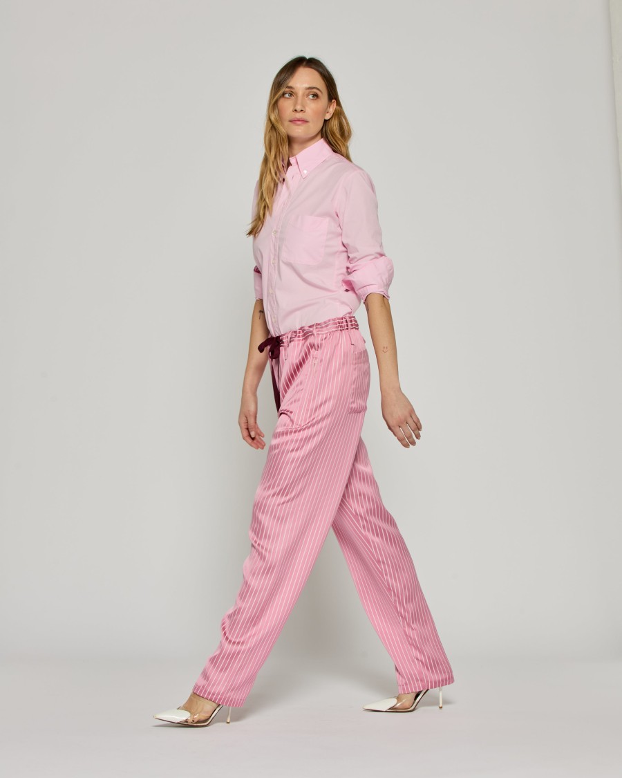 Serena Bute Satin Stripe Utility Jogger - Pink In Pink
