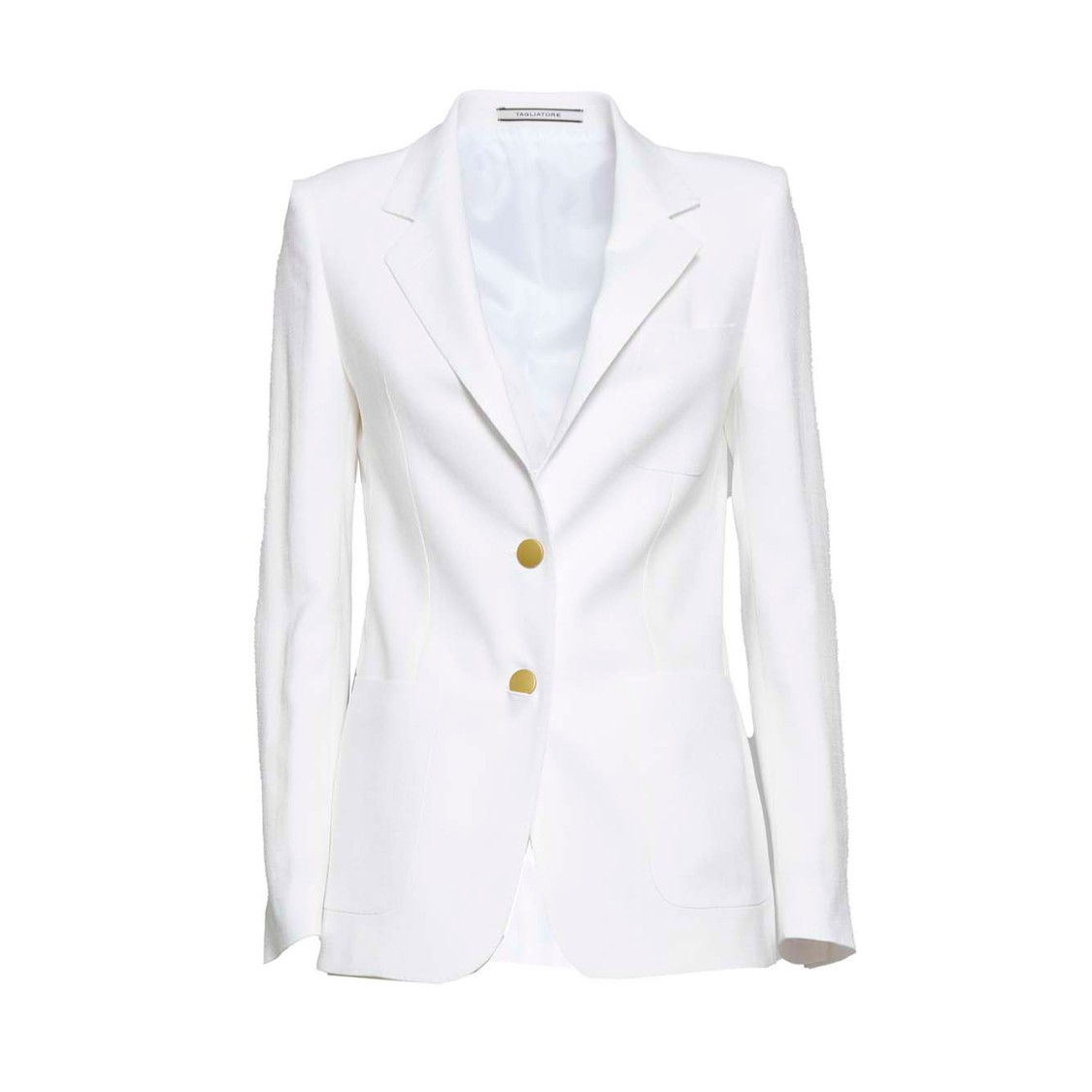Tagliatore J-parigi Single Breasted Jacket In White Viscose Blend