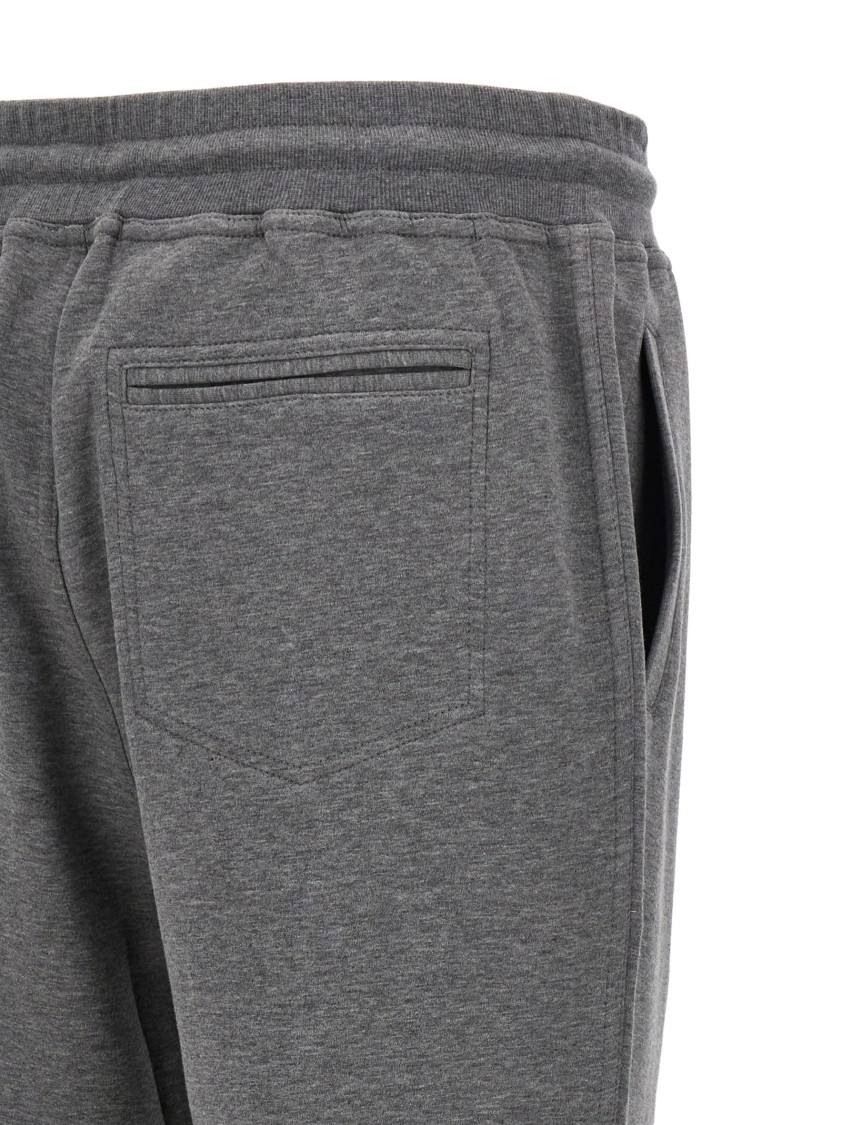 Brunello Cucinelli Cotton Blend Joggers Pants Gray In Blue