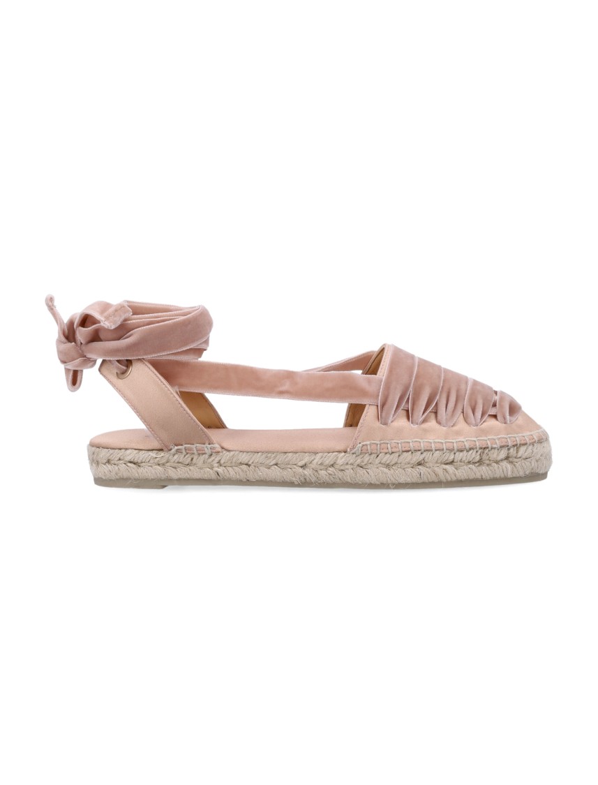 CASTAñER CASTANER RUCHED ESPADRILLES WITH ANKLE TIE
