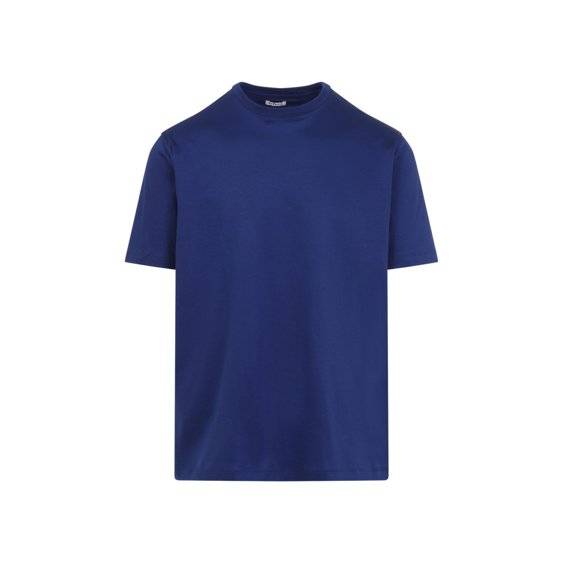 Shop Kiton Milano Blue Cotton T-shirt
