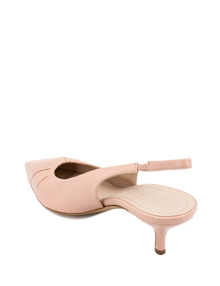 Fabiana Filippi Slingback Pumps With Pointed Toe And Gathered Detail
