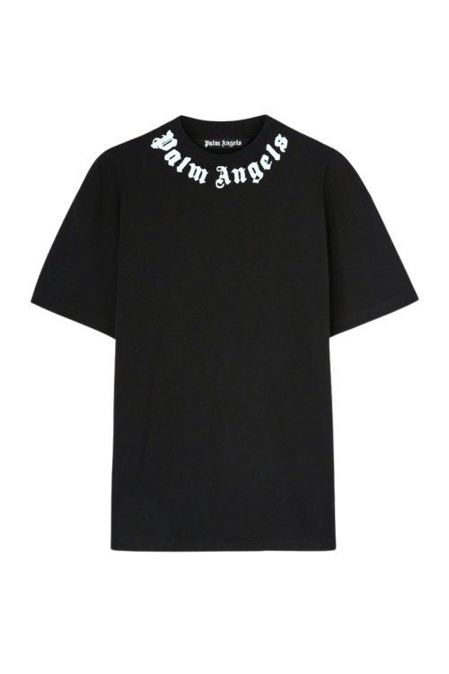 Palm Angels Neck Logo T-Shirt Black | THE LIST