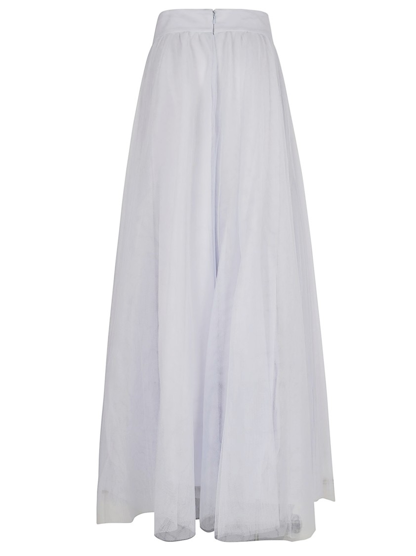 Zimmermann Sheer Overlay High-waisted Layered Tulle Skirt In Blue