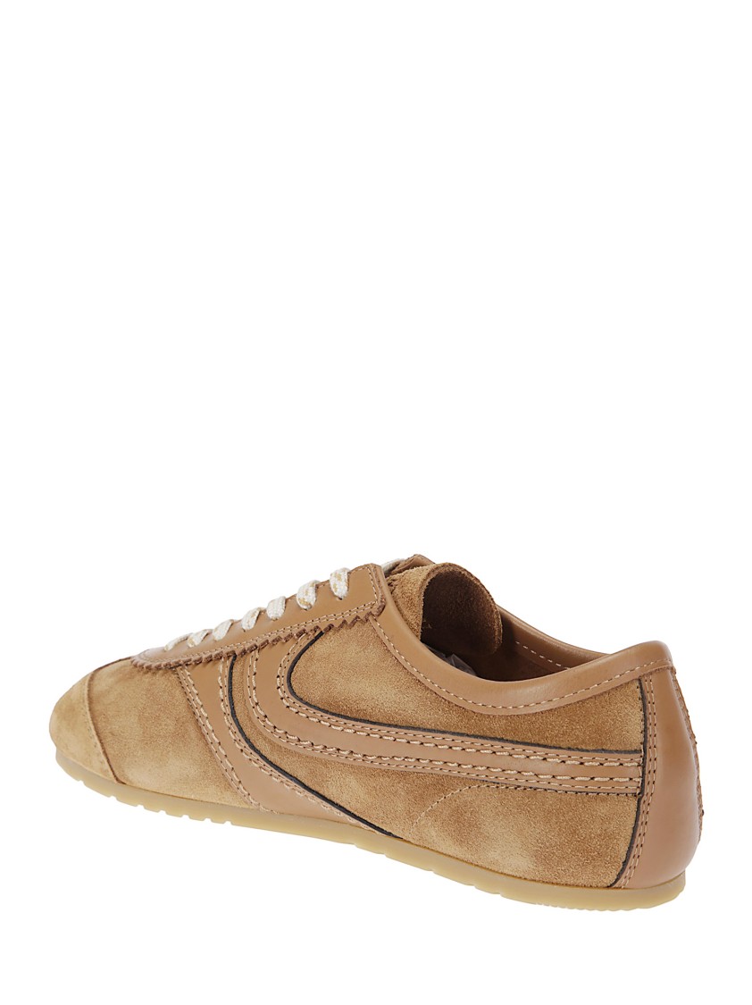Dries Van Noten Suede Upper Sneakers With Leather Lining In Neutral