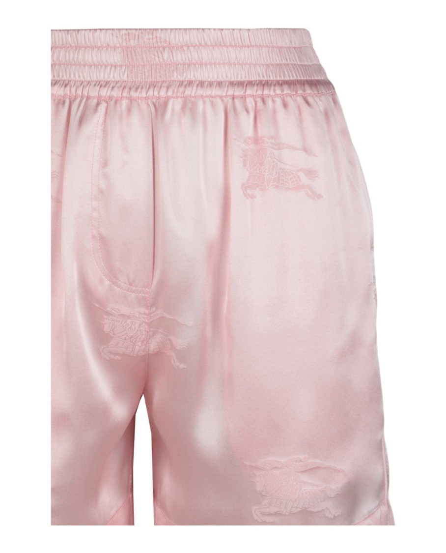 Burberry Ekd Jacquard Silk Shorts In Pink