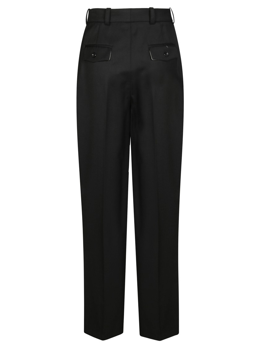 Elisabetta Franchi Tailored High-waist Trousers With Wide Legs In Black
