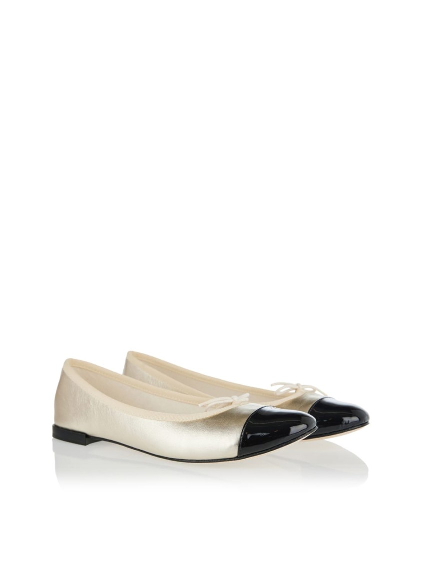Repetto Flora Cap-toe Ballerina Ballet Flats In Neutral