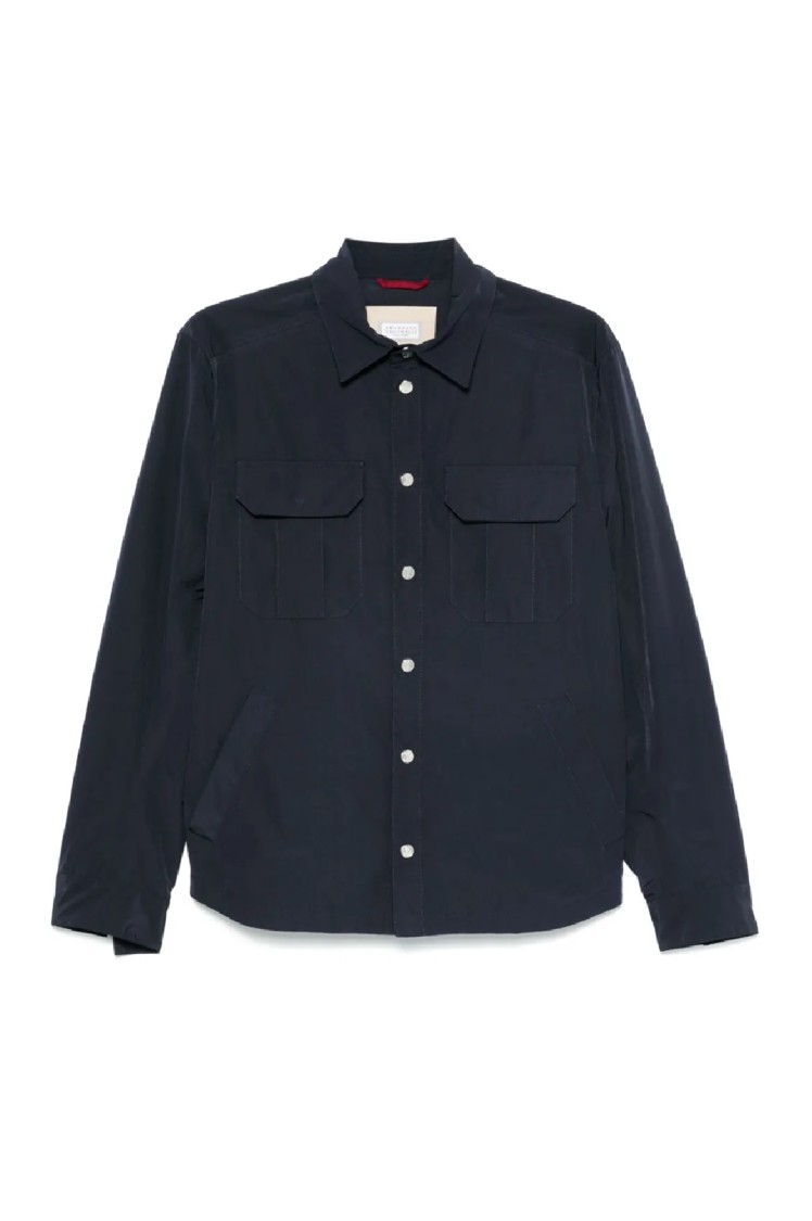 Brunello Cucinelli Logo-buttons Jacket In Blue