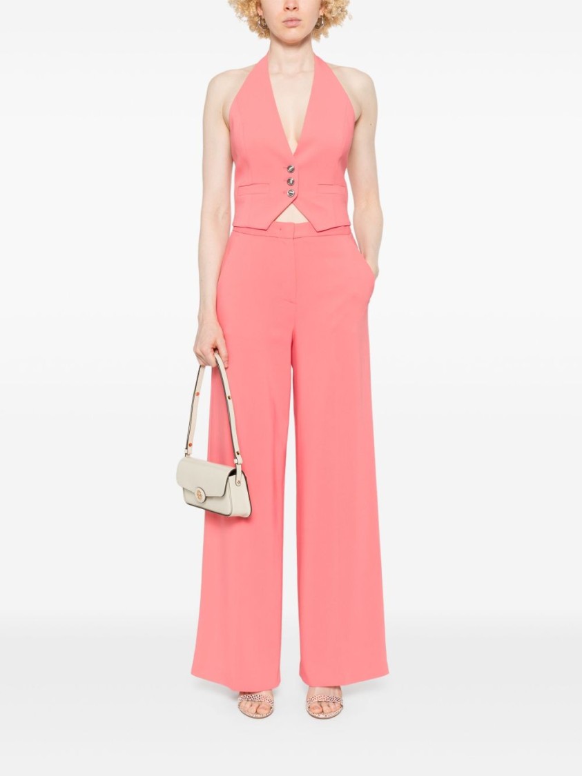 Pinko Wide-leg Trousers With Concealed Fastening