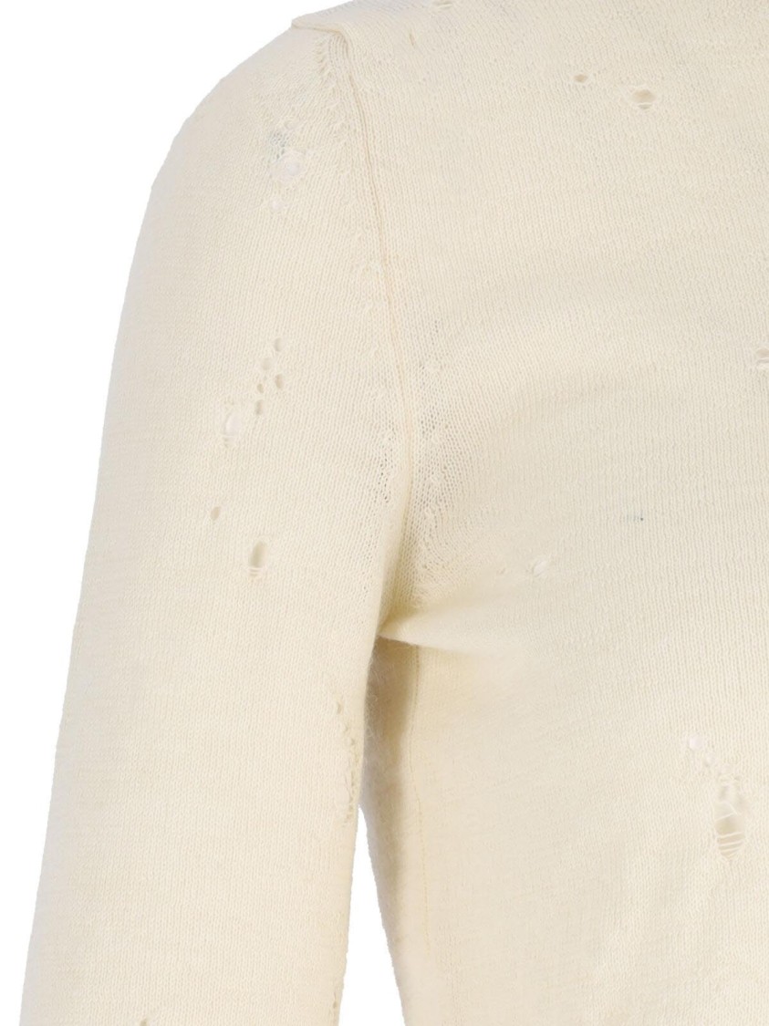 Shop Mm6 Maison Margiela Mm6 By Maison Margiela Numeric Sweater – Ivory