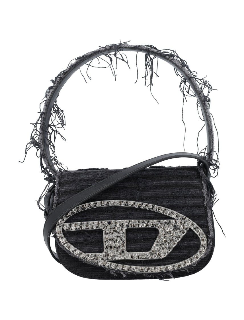 Diesel Black 1dr Hand Bag In Black