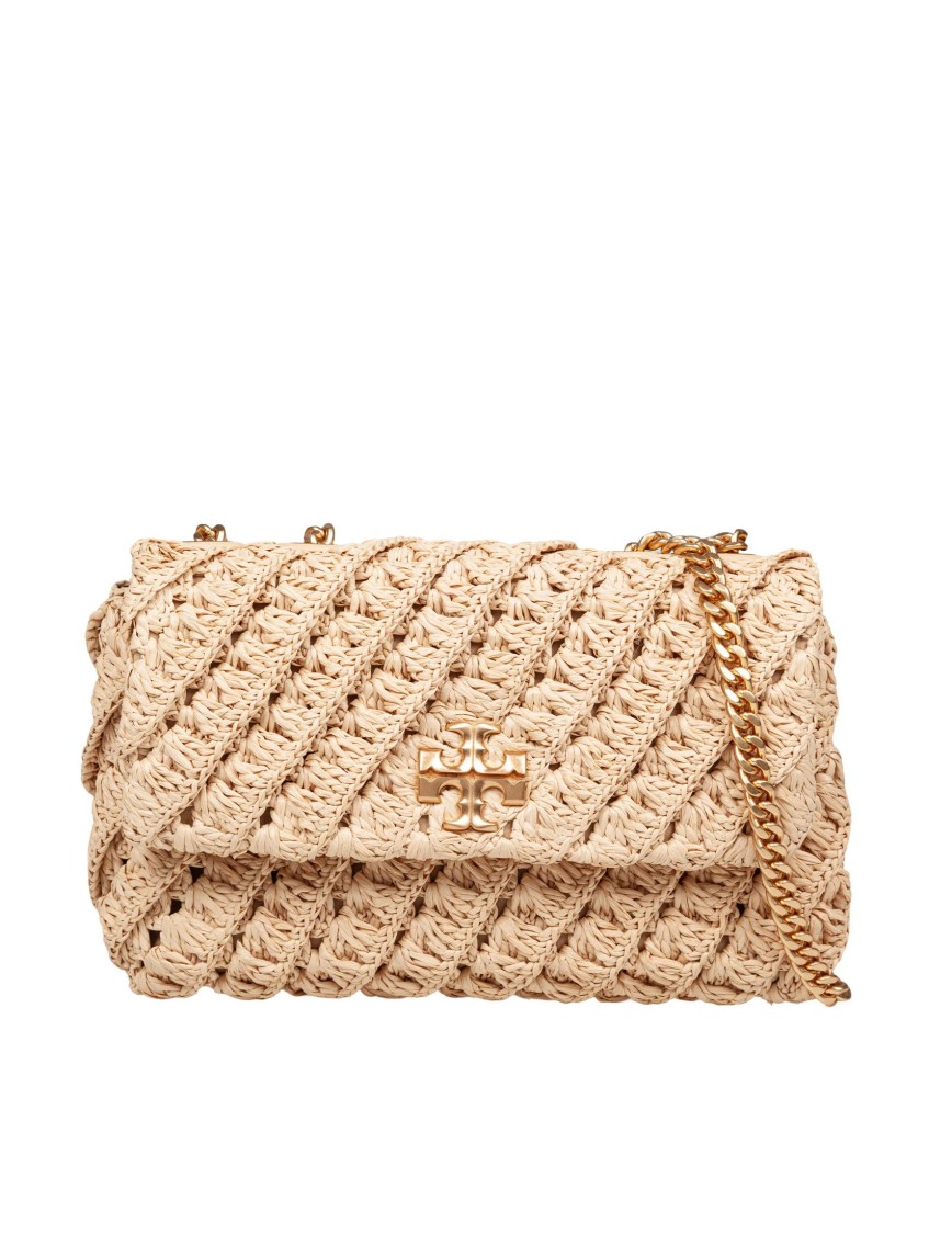 Tory Burch Kira Woven Small Convertible Shoulder Bag In Neutral