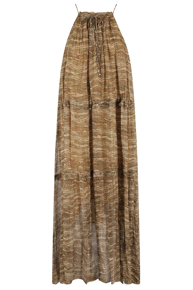 Shop Isabel Marant Étoile Alita Midi Dress In Brown