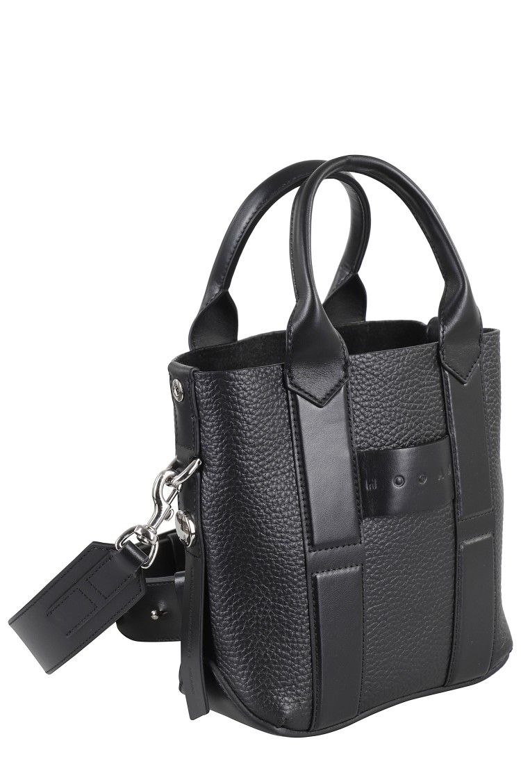 Shop Hogan Script Shopping Bag In Black