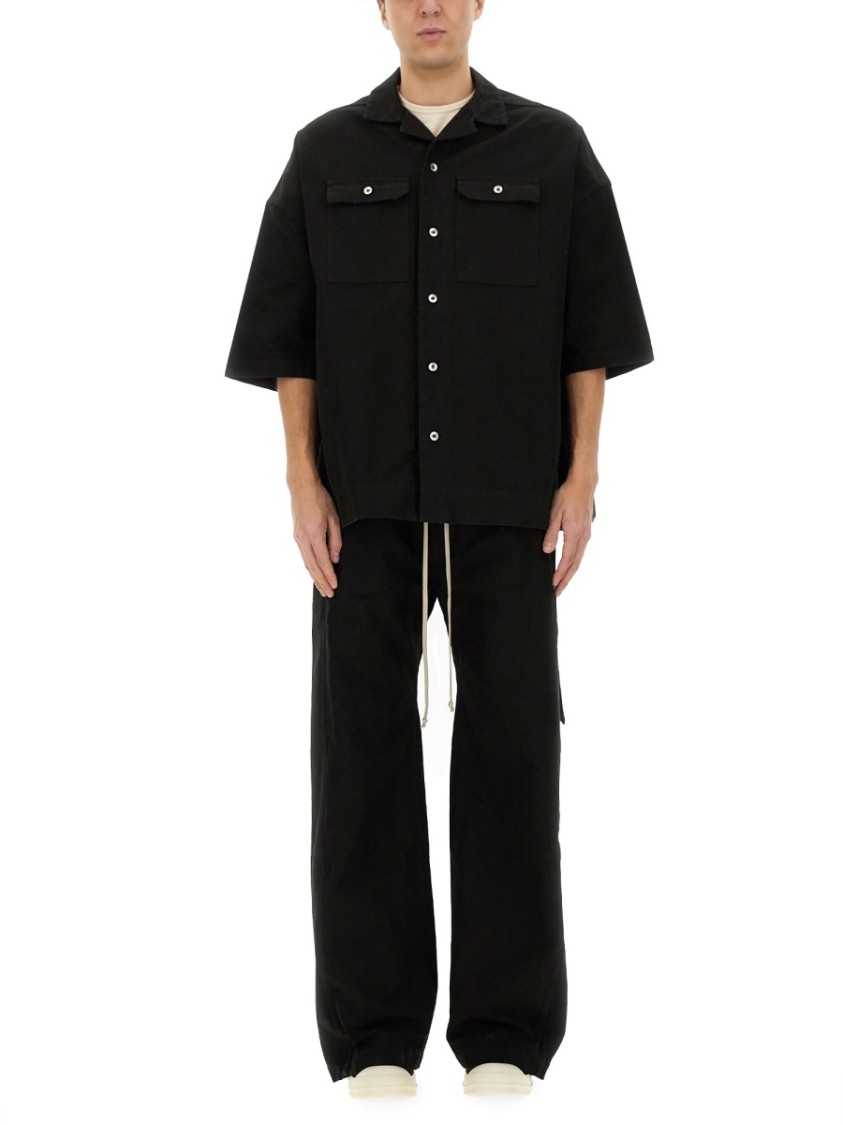 Rick Owens Drkshdw Short Sleeve Shirt In Black