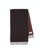 Maison Kitsuné Bold Fox Head Double Face Scarf In Black