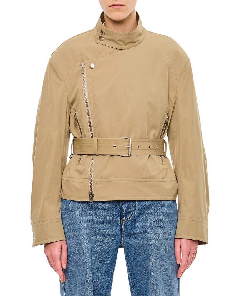 Shop Bottega Veneta Compact Cotton Beige Nail In Neutrals