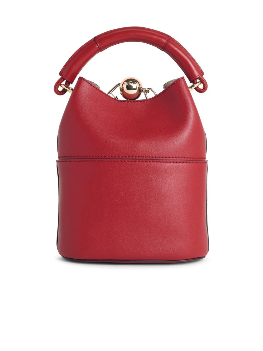 Furla 'sfera' Mini Bucket Bag In Calfskin Azalea In Red