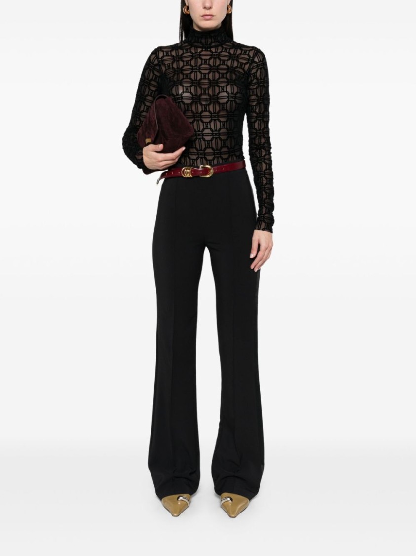 Elisabetta Franchi Flared Tailored Pants In Black