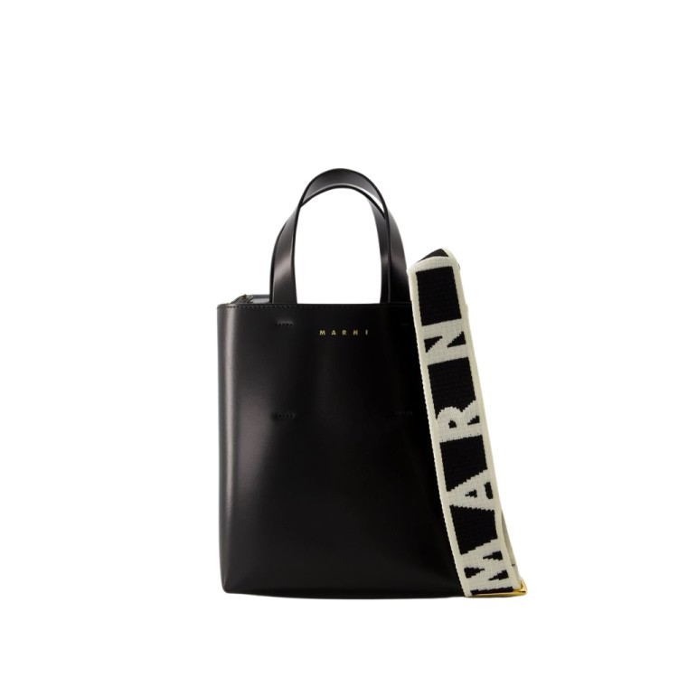 トートバッグ Museo Mini Crossbody - Marni - Leather - Black Marni Museo Mini Crossbody - Leather - Black Tote Bag | THE LIST