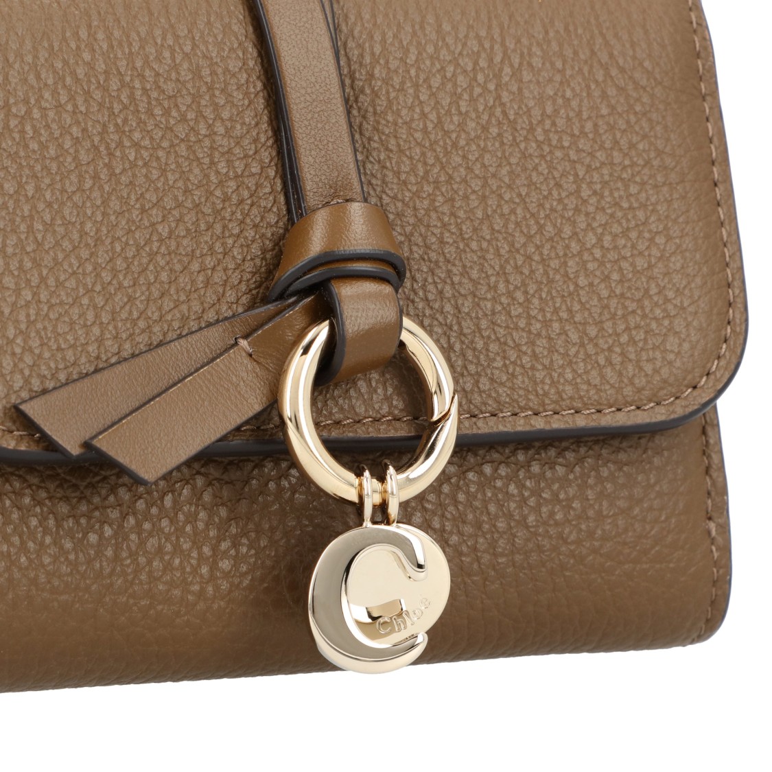 Chloé Alphabet Mini Trifold Wallet In Brown