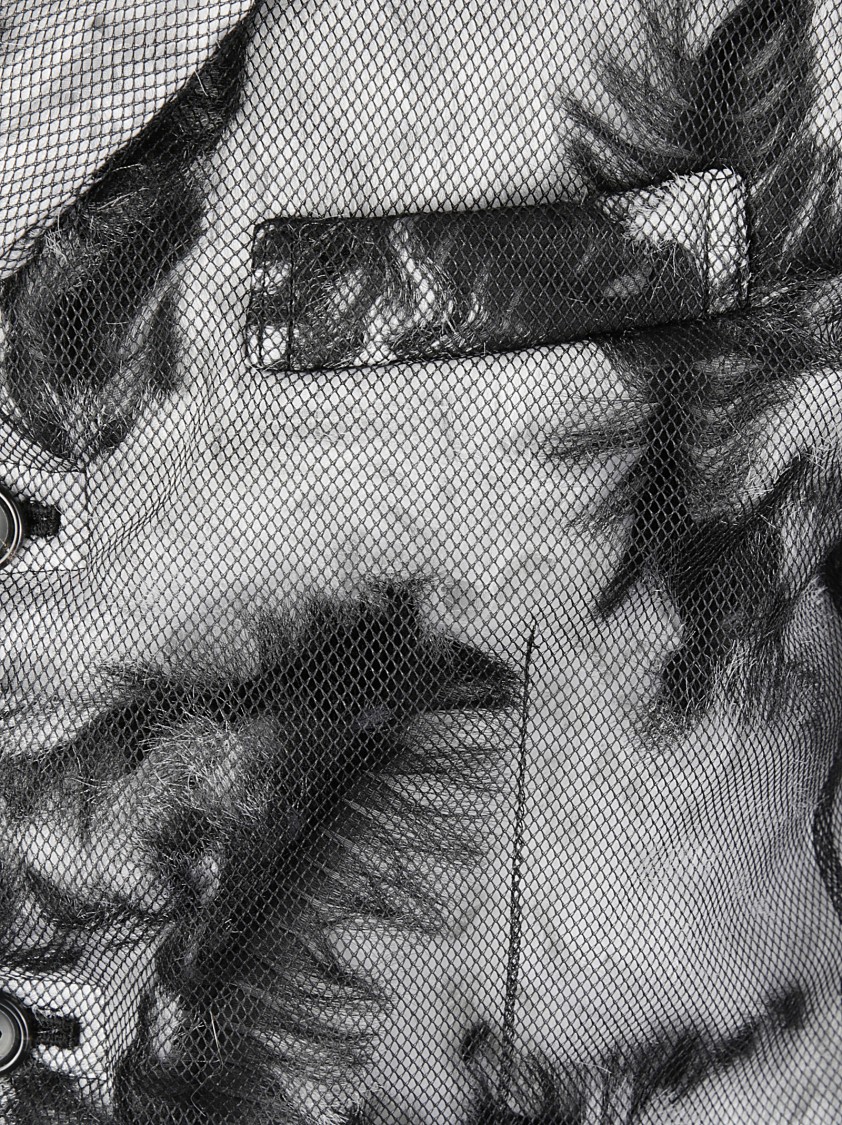 Comme Des Garçons Long Multilayered Jacket In Gray