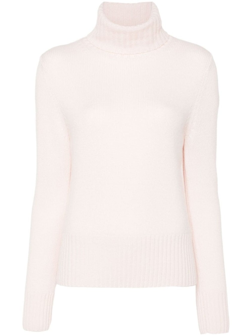 Allude Light Pink Wool Sweater In Pink