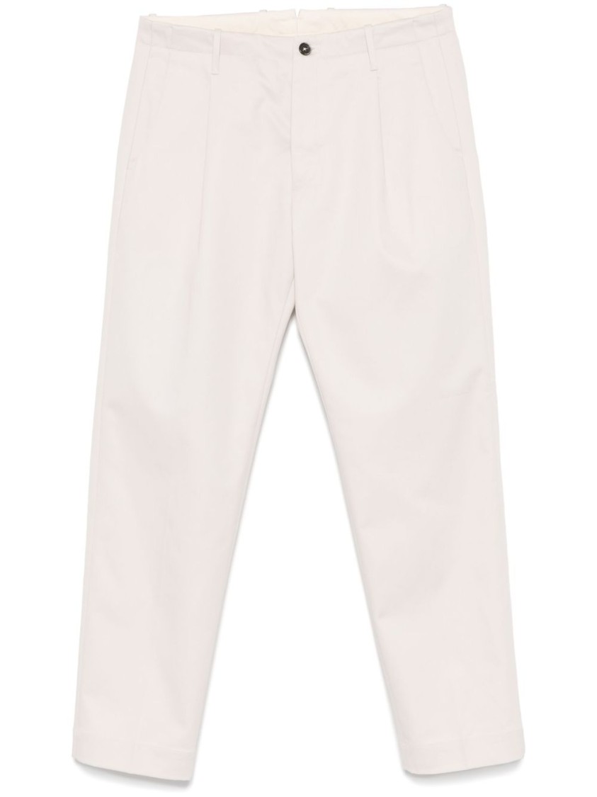 NINE IN THE MORNING NINE IN THE MORNING LIGHT BEIGE CHINO PANTS WITH FUNCTIONAL POCKETS