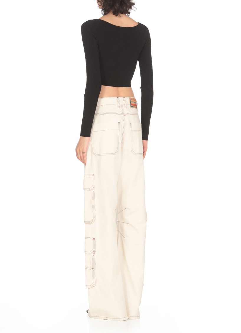 Diesel Top In Viscose Yarn From Responsibly Managed Forests In Black