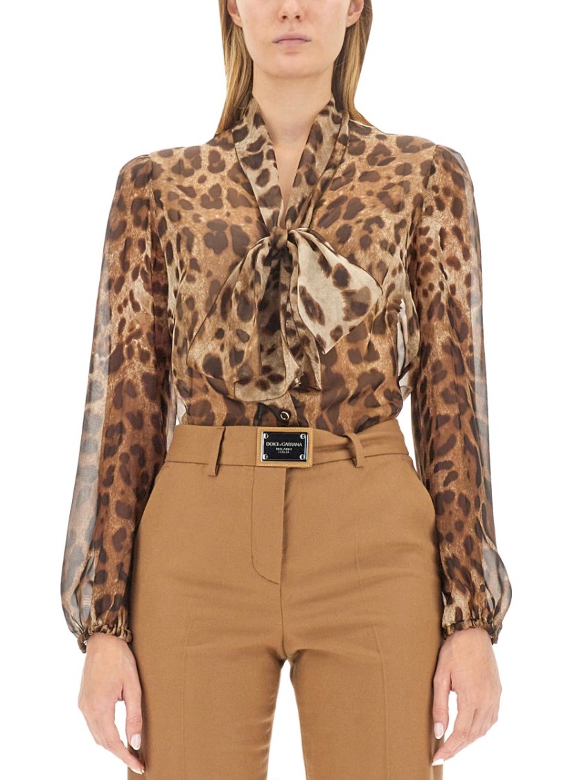 Dolce & Gabbana Luxurious Satin Shirt In Brown