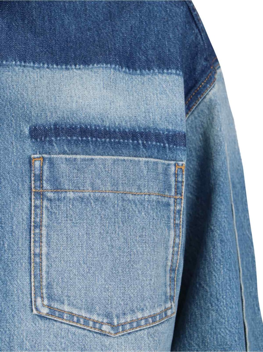 Victoria Beckham Women Camicia In Denim Schiarito In Blue