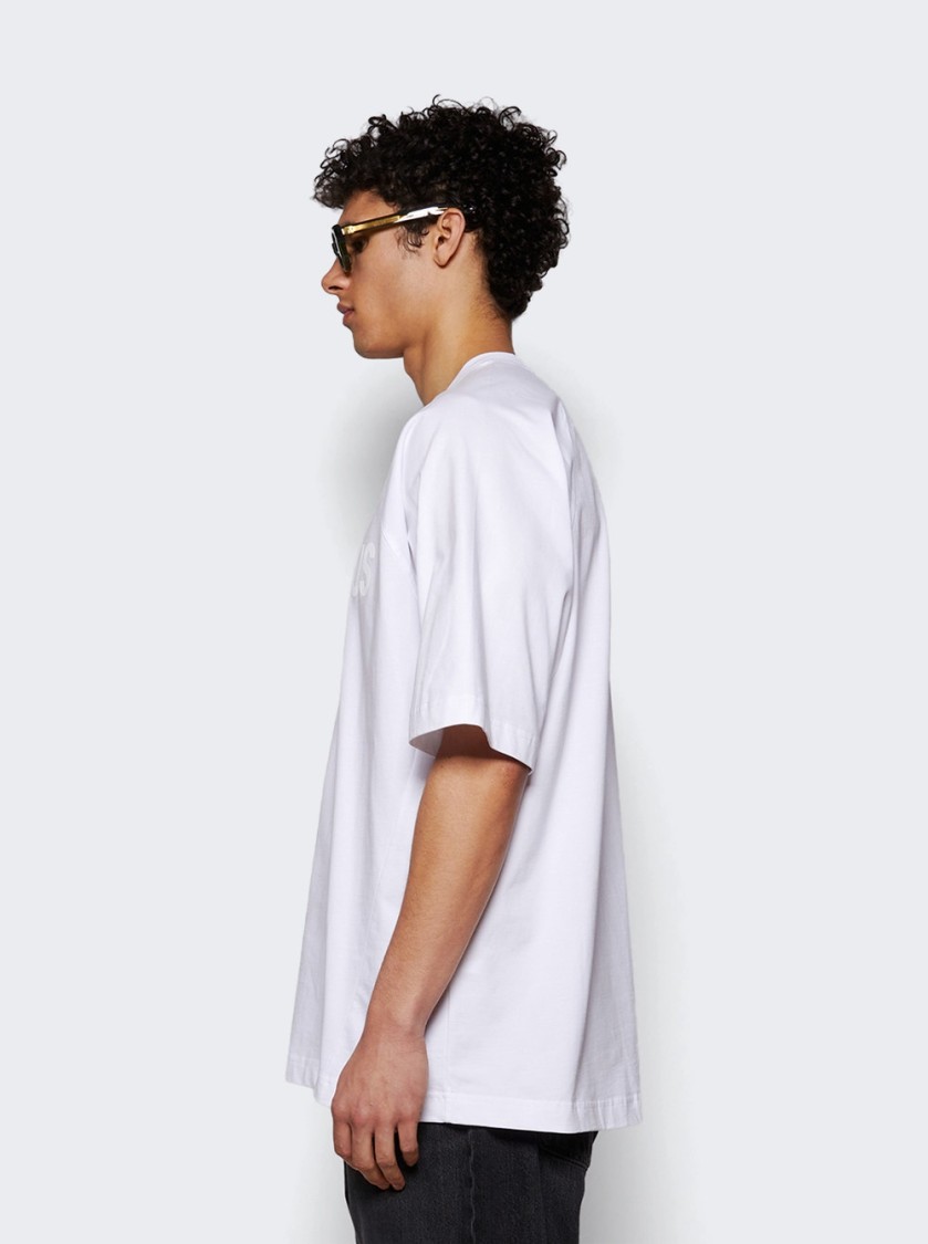Jacquemus Typo Logo Crewneck T-shirt In White