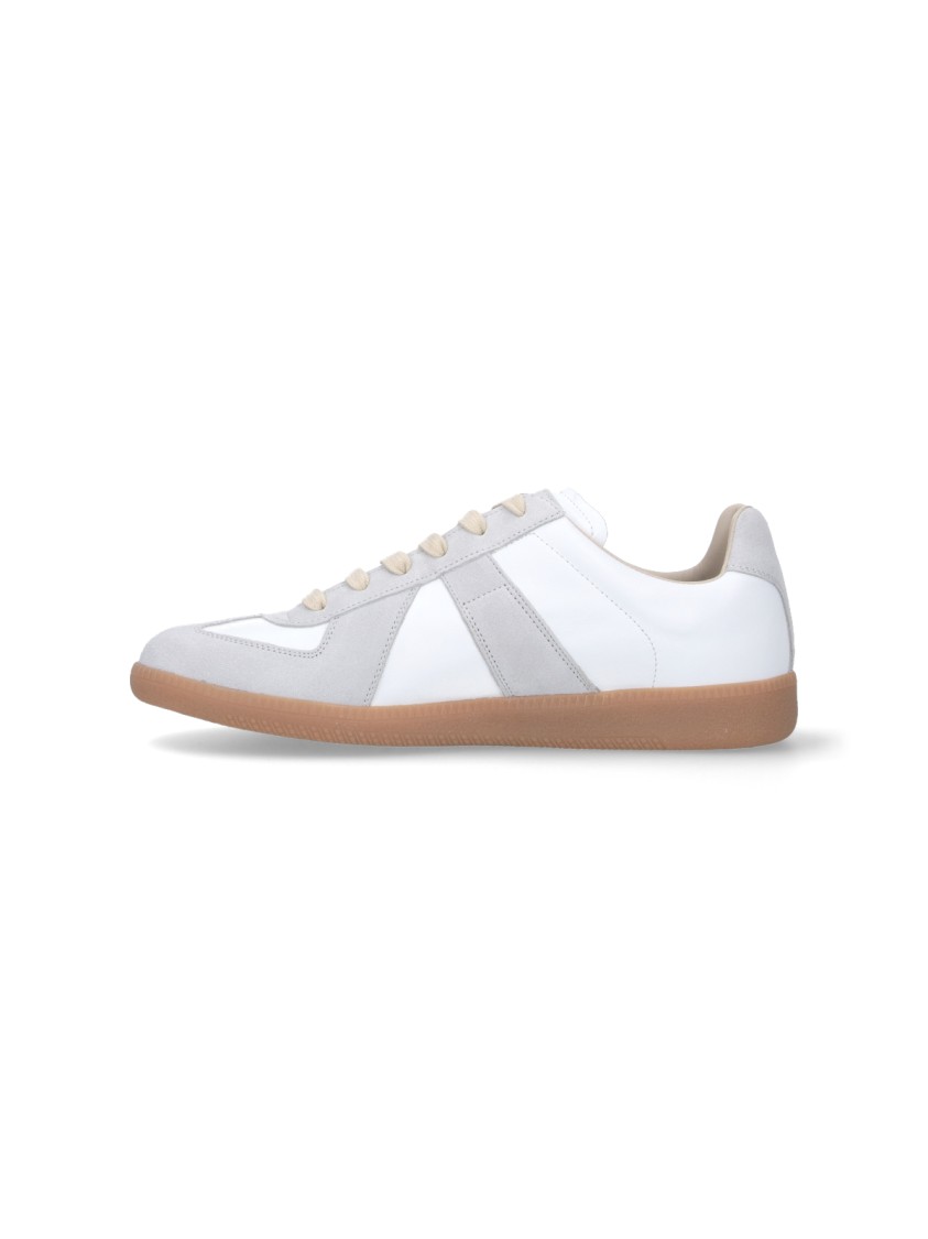 Maison Margiela Replica In Nappa Lilla Sneakers In White