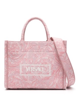 トートバッグ Versace Light Pink Barocco Jacquard Canvas Bag Versace Light Pink Barocco Jacquard Canvas Bag | THE LIST