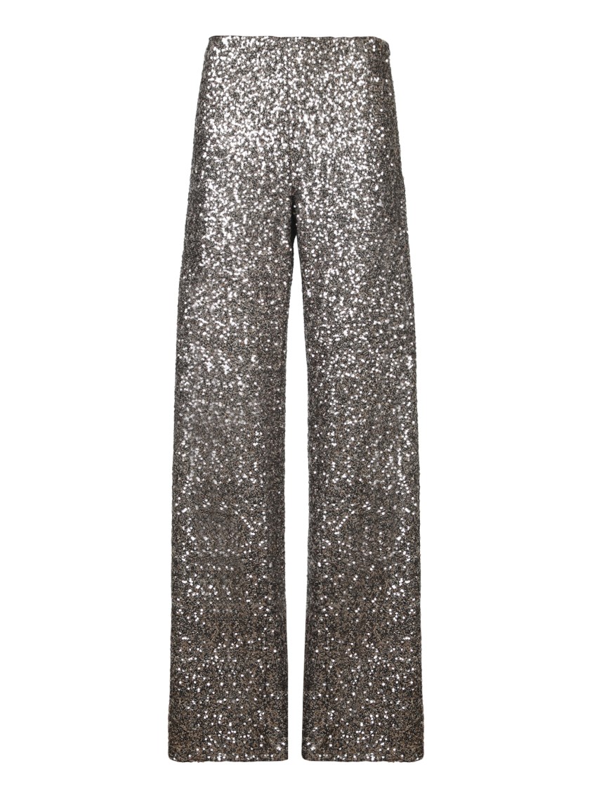 BLANCA VITA BLANCA VITA BEIGE HIGH-WAISTED WIDE-LEG TROUSERS