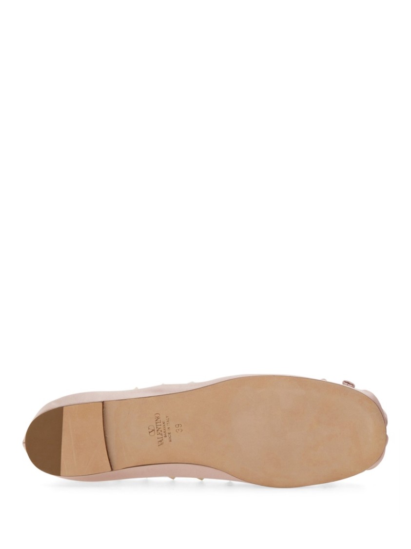 Shop Valentino Garavani Satin "rockstud" Ballerina