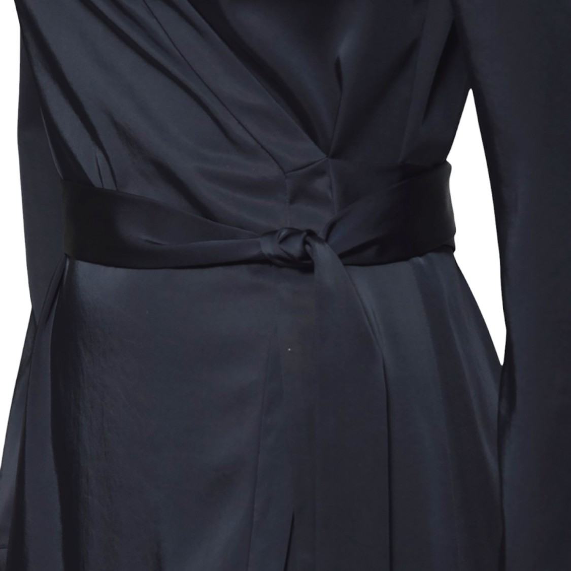 オールインワン・サロペット Aspesi Long Wrap Dress In Blue Satin Aspesi Long Wrap Dress In Blue Satin | ModeSens