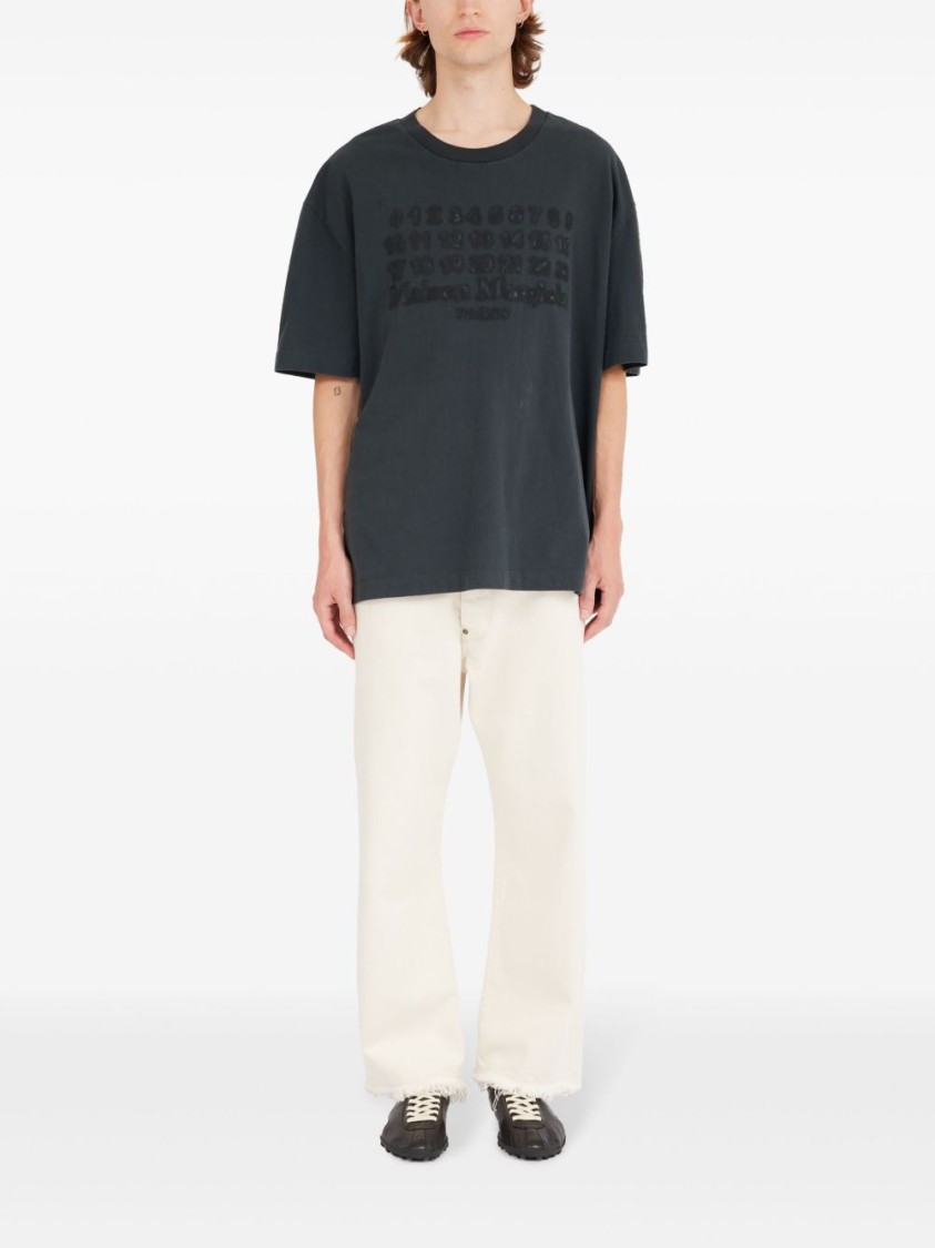 Maison Margiela Relaxed Fit Black Cotton Jersey T-shirt