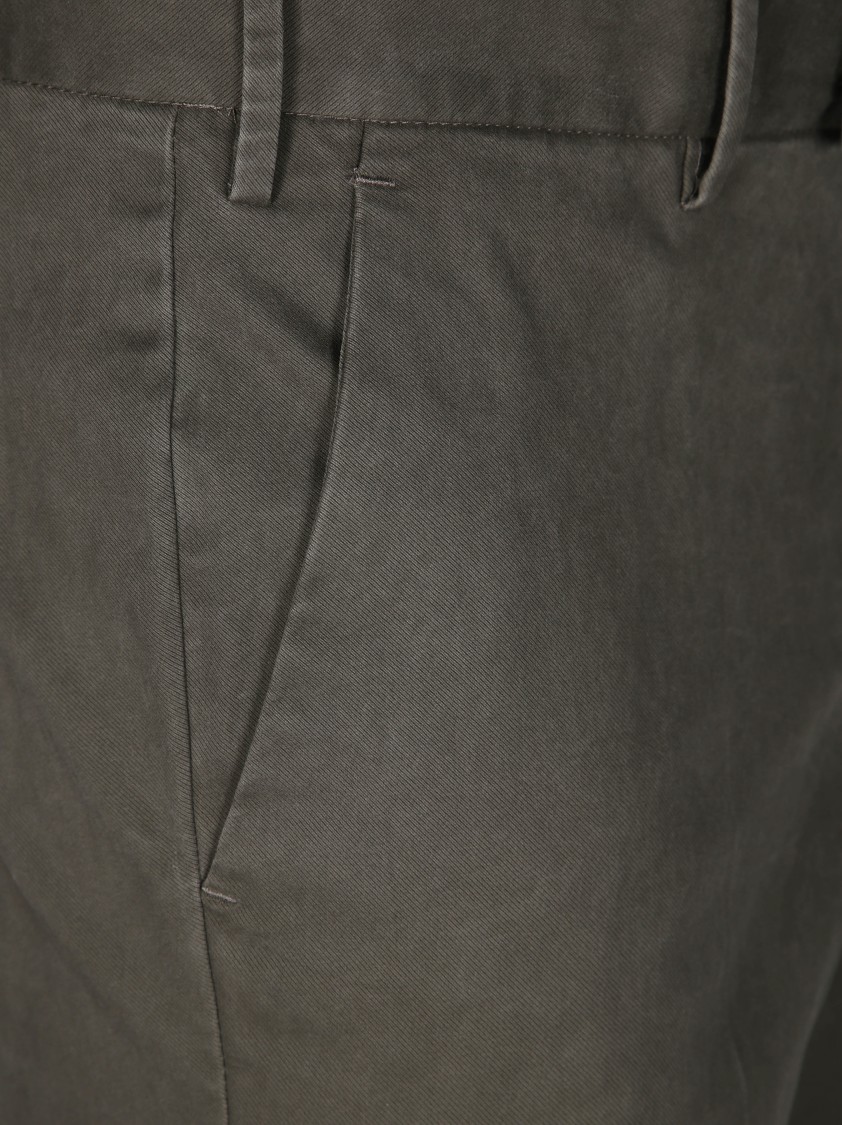 Pt01 Tailored Brown Pants With Classic Waistband In Green