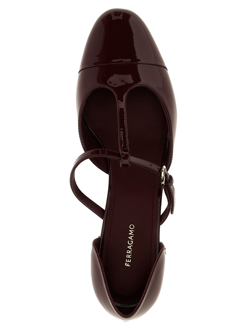 Ferragamo 'linette' Ballet Flats In Black